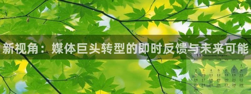 多彩娱乐注册登录：新视角：媒体巨头转型的即时反馈与未来可能